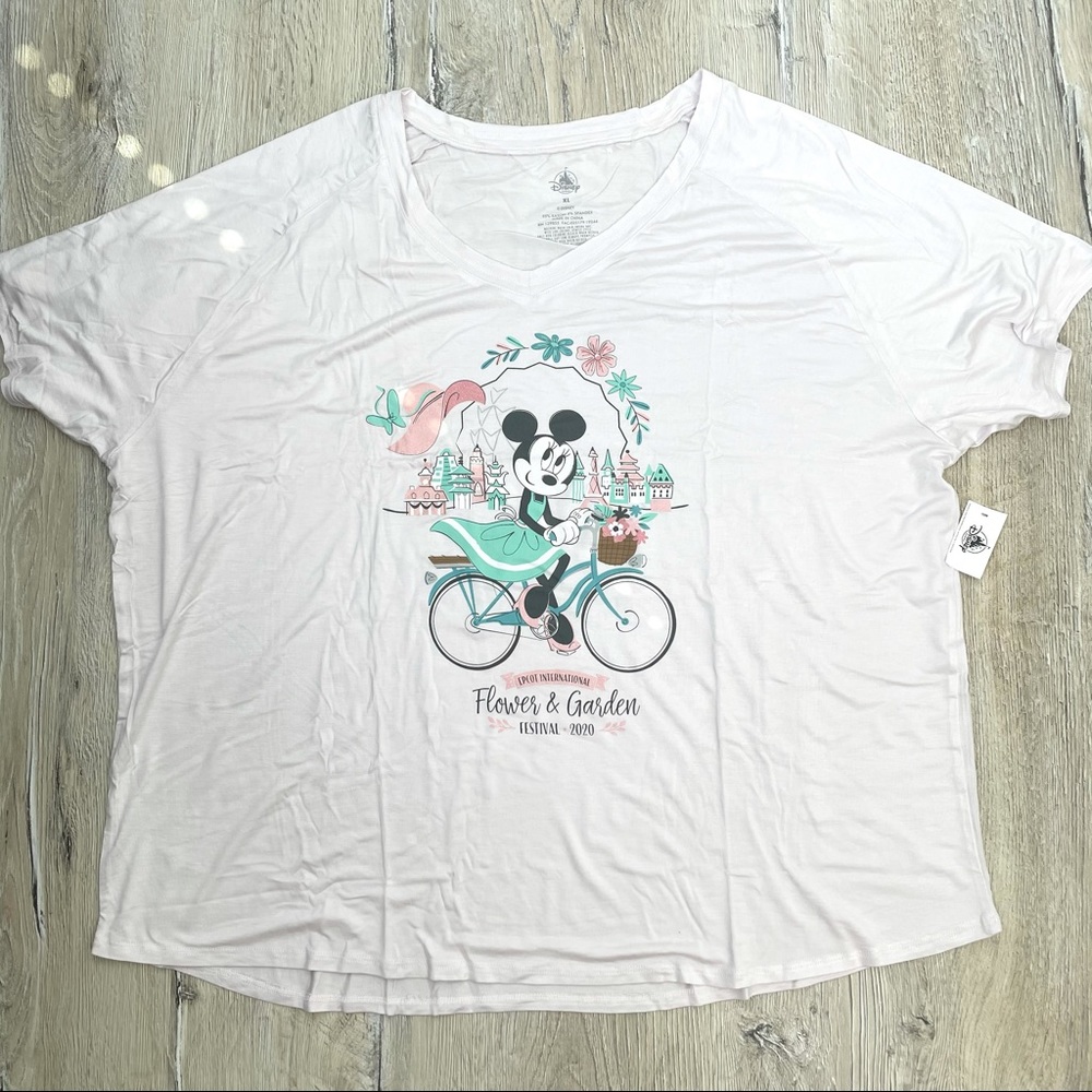 Disney Epcot’s Flower & Garden Festival Minnie Mouse Short Sleeve T-Shirt Sz XL
